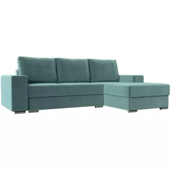 Угловой диван Дрезден правый (Велюр бирюзовый) Лига Диванов 111787