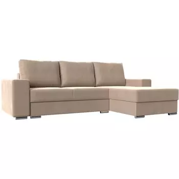 Угловой диван Дрезден правый (велюр бежевый) Лига Диванов 111786