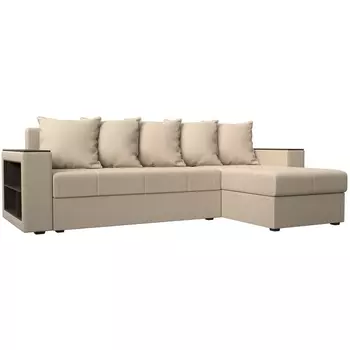 Угловой диван Дубай Лайт правый угол (Экокожа бежевый) Лига Диванов 114198