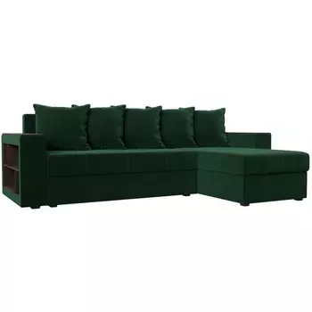 Угловой диван Дубай Лайт правый угол (Велюр зеленый) Лига Диванов 114150