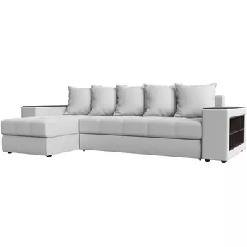 Угловой диван Дубай левый (экокожа белая) Лига Диванов 29100L