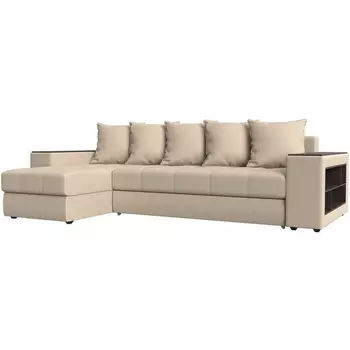 Угловой диван Дубай левый (экокожа бежевая) Лига Диванов 29099L