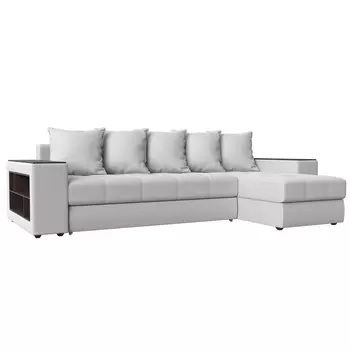 Угловой диван Дубай правый (экокожа белая) Лига Диванов 29100