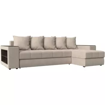 Угловой диван Дубай правый (рогожка бежевая) Лига Диванов 110485