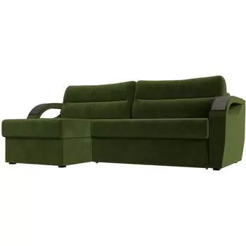 Угловой диван Форсайт левый (микровельвет зеленый) Лига Диванов 100781L