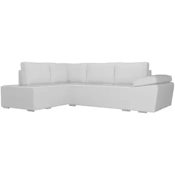 Угловой диван Хьюго левый угол (Экокожа белый) Лига Диванов 101268L