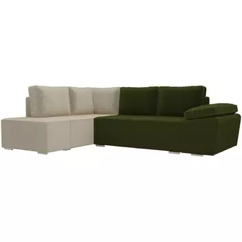 Угловой диван Хьюго левый угол (Микровельвет зеленый) Лига Диванов 101254L