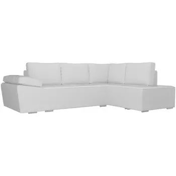 Угловой диван Хьюго правый угол (Экокожа белый) Лига Диванов 101268