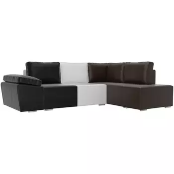 Угловой диван Хьюго правый угол (Экокожа черный) Лига Диванов 101273