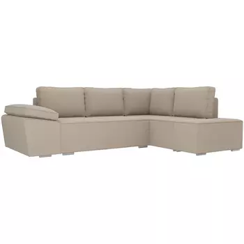 Угловой диван Хьюго правый угол (Рогожка бежевый) Лига Диванов 101260