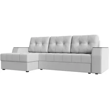 Угловой диван Эмир БС левый (экокожа белая) Лига Диванов 28403L