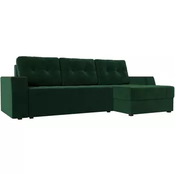 Угловой диван Эмир БС правый (велюр зеленый) Лига Диванов 110444