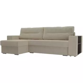 Угловой диван Эридан левый (микровельвет бежевый) Лига Диванов 102090L