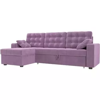 Угловой диван Камелот левый (микровельвет сиреневый) Лига Диванов 109750L