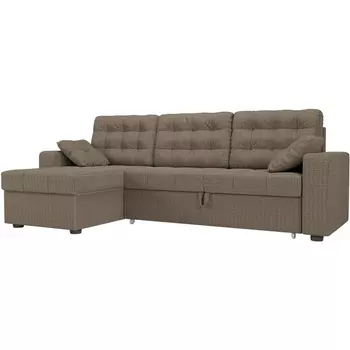 Угловой диван Камелот левый (рогожка Корфу 03) Лига Диванов 109754L