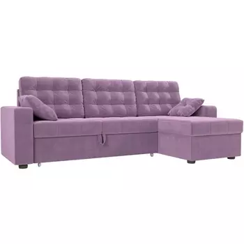 Угловой диван Камелот правый (микровельвет сиреневый) Лига Диванов 109750