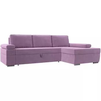 Угловой диван Канкун правый угол (Микровельвет/Фиолетовый) Лига Диванов 118220