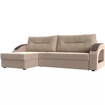 Угловой диван Канзас левый (велюр бежевый) Лига Диванов 101147L