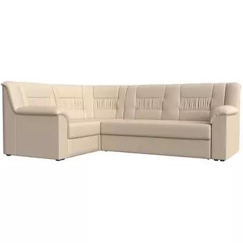 Угловой диван Карелия левый угол (экокожа бежевая) Лига Диванов 113362L