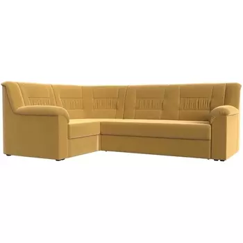 Угловой диван Карелия левый угол (микровельвет желтый) Лига Диванов 113352L