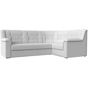 Угловой диван Карелия правый (экокожа белая) Лига Диванов 113363