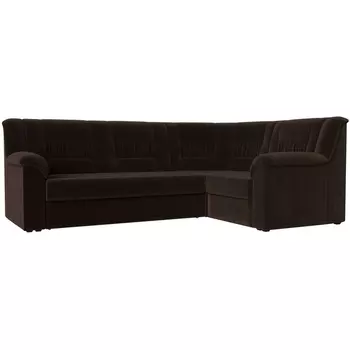 Угловой диван Карелия правый (микровельвет коричневый) Лига Диванов 113355