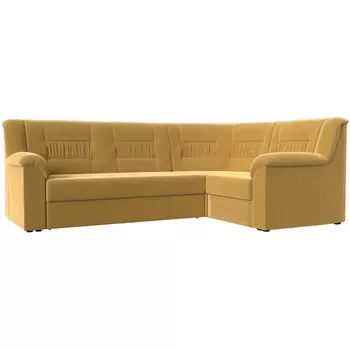 Угловой диван Карелия правый (микровельвет желтый) Лига Диванов 113352