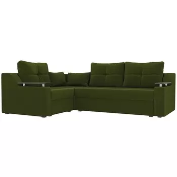 Угловой диван Кронос левый (микровельвет зеленый) Лига Диванов 114618L