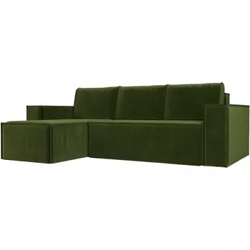 Угловой диван Куба левый (микровельвет зеленый) Лига Диванов 108653L