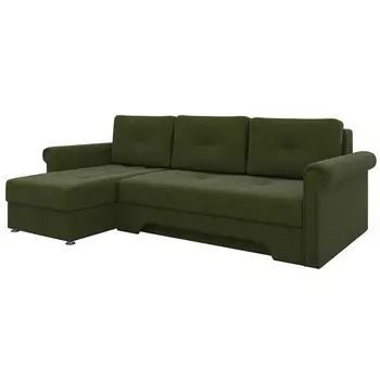 Угловой диван Леон левый (микровельвет зеленый) Лига Диванов 27978L