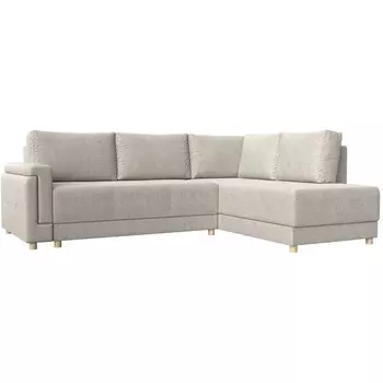 угловой диван Лига-024 правый угол (Рогожка/Бежевый) Лига Диванов 119319