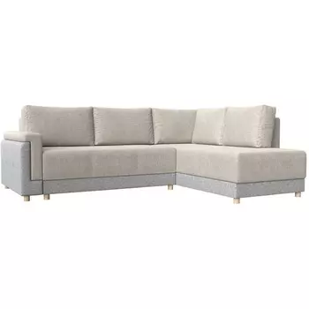 угловой диван Лига-024 правый угол (Рогожка/Бежевый) Лига Диванов 119323