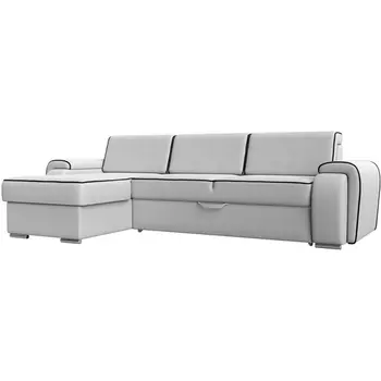 угловой диван Лига-025 левый угол (Экокожа/Белый) Лига Диванов 119231L