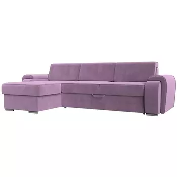 угловой диван Лига-025 левый угол (Микровельвет/Фиолетовый) Лига Диванов 119248L