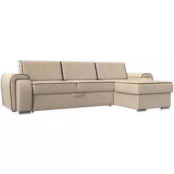 угловой диван Лига-025 правый угол (Экокожа/Бежевый) Лига Диванов 119230