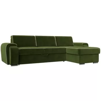 угловой диван Лига-025 правый угол (Микровельвет/Зеленый) Лига Диванов 119222