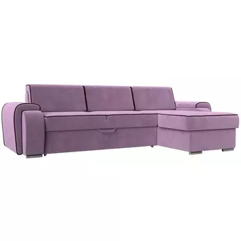 угловой диван Лига-025 правый угол (Микровельвет/Фиолетовый) Лига Диванов 119225