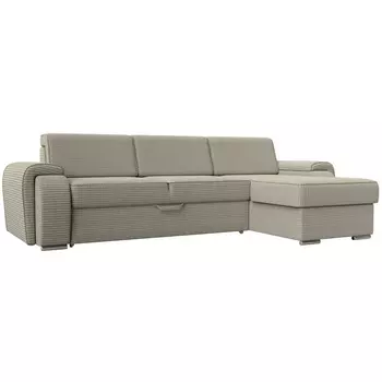 угловой диван Лига-025 правый угол (Рогожка/Бежевый) Лига Диванов 119251