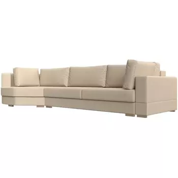 угловой диван Лига-026 Левый угол (Экокожа/Бежевый) Лига Диванов 119184L