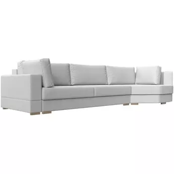 угловой диван Лига-026 правый угол (Экокожа/Белый) Лига Диванов 119185