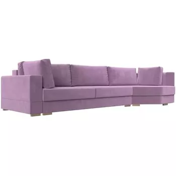 угловой диван Лига-026 правый угол (Микровельвет/Фиолетовый) Лига Диванов 119179