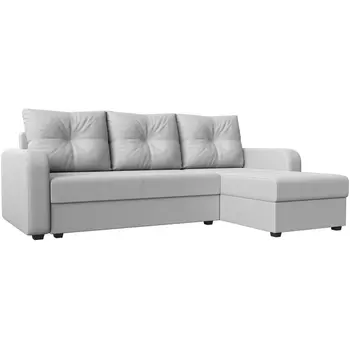 Угловой диван Ливерпуль Лайт правый угол (Экокожа/Белый) Лига Диванов 117741