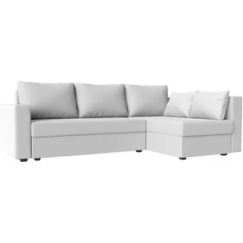 Угловой диван Мансберг правый (экокожа белая) Лига Диванов 112542