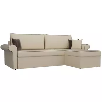 Угловой диван Милфорд правый угол (Экокожа бежевый) Лига Диванов 29067