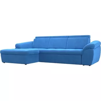 Угловой диван Мисандра левый (велюр голубой) Лига Диванов 101809L