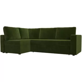Угловой диван Оливер левый угол (микровельвет зеленый) Лига Диванов 102070L