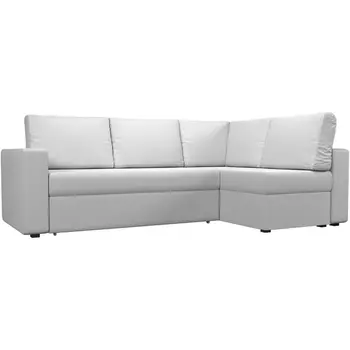 Угловой диван Оливер правый (экокожа белая) Лига Диванов 102078