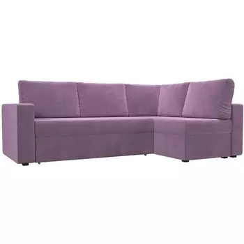 Угловой диван Оливер правый (микровельвет сиреневый) Лига Диванов 109648