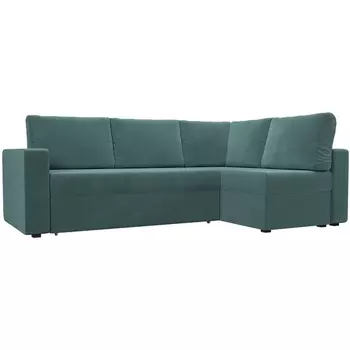 Угловой диван Оливер правый (Велюр бирюзовый) Лига Диванов 102063