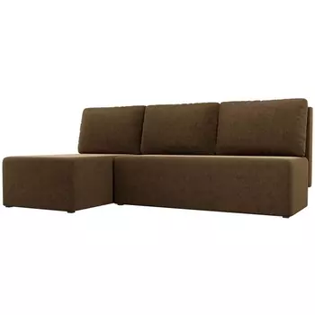 Угловой диван Поло левый (микровельвет коричневый) Лига Диванов 100434L